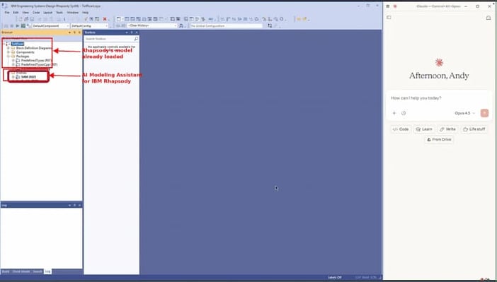 Setting up AI Modeling Assistant in IBM Rhapsody with Claude.