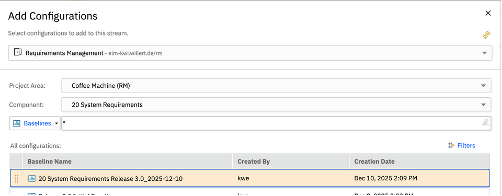 Add configuration with IBM DOORS Next