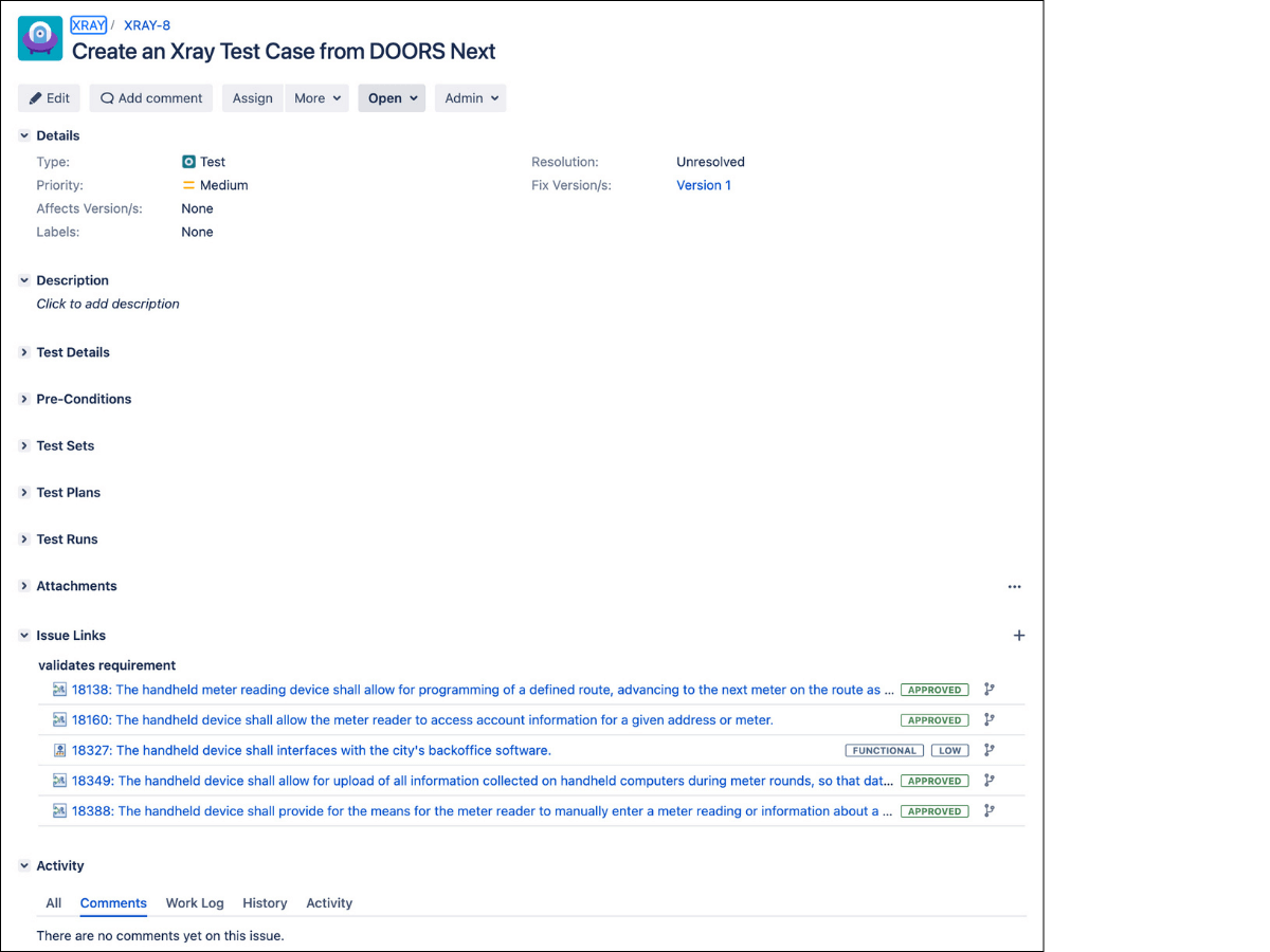 How to integrate Xray Test Management for Jira with IBM DOORS Next-2