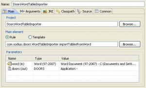 DOORS systems engineering tool stillshot