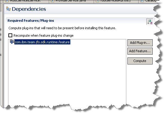 Feature dependencies