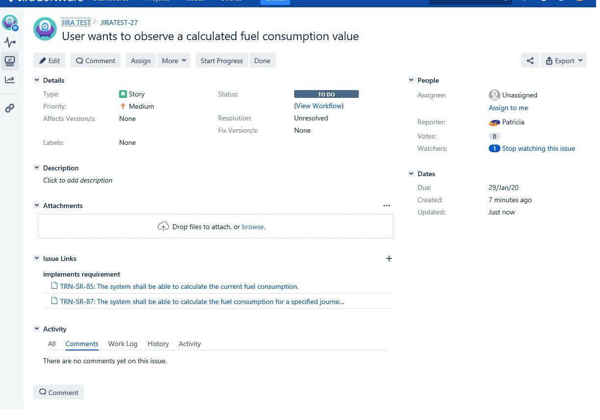 Access the live object from DOORS inside Jira and navigate to DOORS with the push of a button.