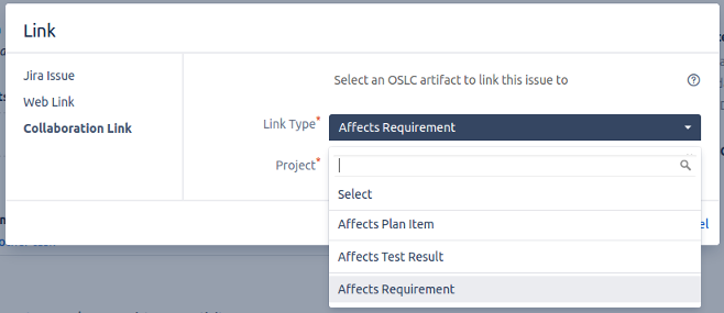 Restrict Possible Links 2_OSLC Connect for Jira 2.5.0_SodiusWillert