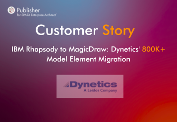 An illustration for article explaining Dynetics' 800K+ Model Element Migration from IBM Rhapsody to MagicDraw