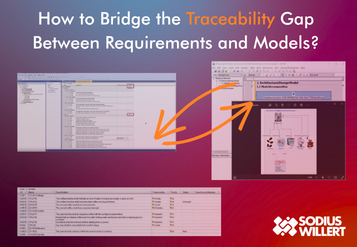 An illustration for a blog article about requirements and models traceability.