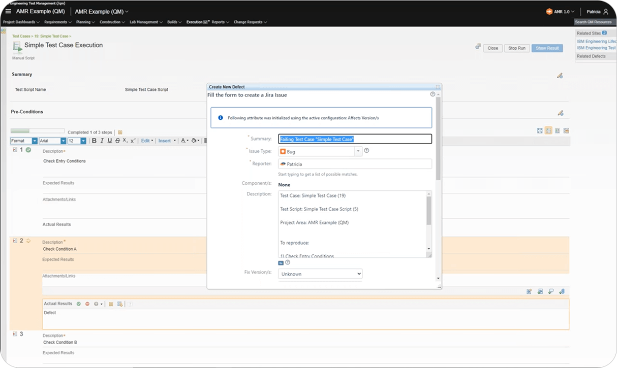 Create new Jira defect_Jira IBM ETM integration_OSLC Connect for Jira_SodiusWillert_1