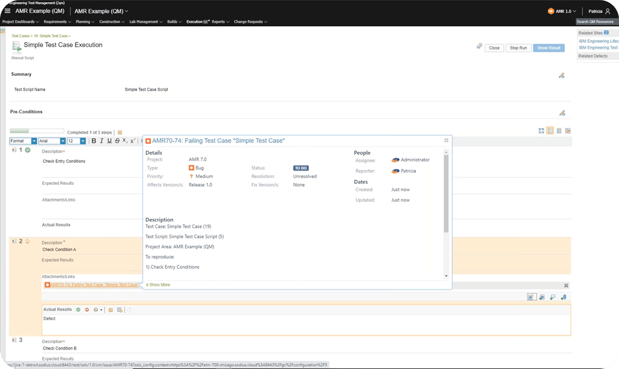 Preview Jira defect in IBM ETM-Jira IBM ETM integration-OSLC Connect for Jira-SodiusWillert (1)