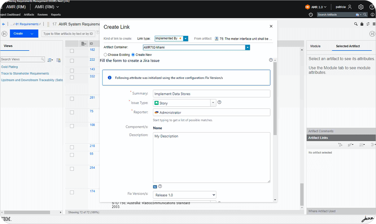 Track Jira Artifacts from DOORS Next_Jira DOORS Next interation_OSLC Connect for Jira_SodiusWillert_1