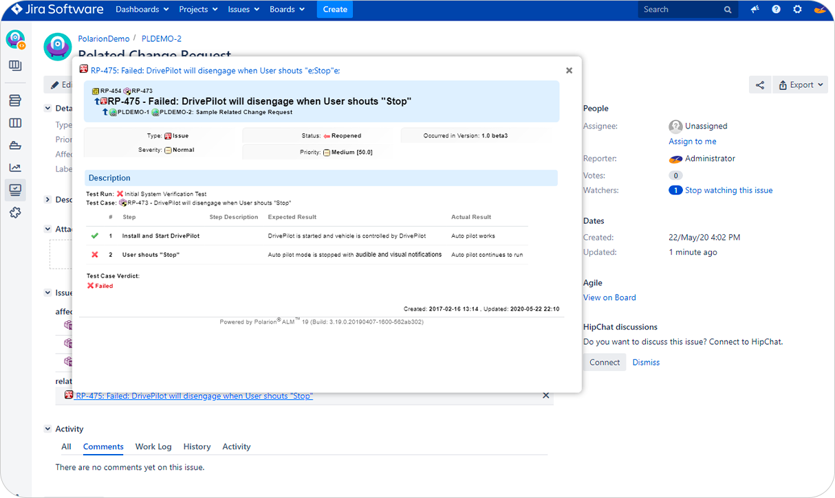 Track Polarion Change Requests from Jira_Jira Polarion ALM integration_OSLC Connect for Jira_SodiusWillert_1