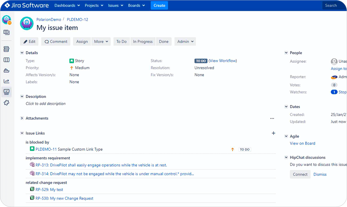 Visualize your Collaboration Links_Jira Polarion ALM integration_OSLC Connect for Jira_SodiusWillert_1