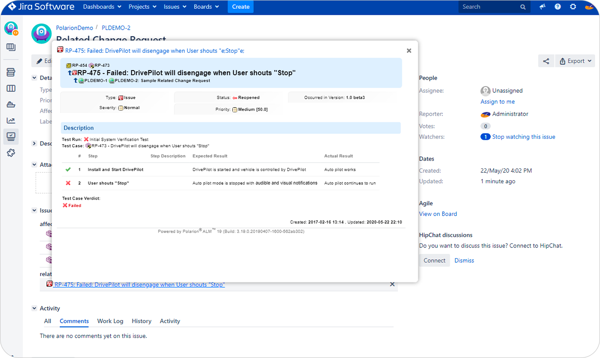 Track Polarion Change Requests from Jira_Jira Polarion ALM integration_OSLC Connect for Jira_SodiusWillert_1