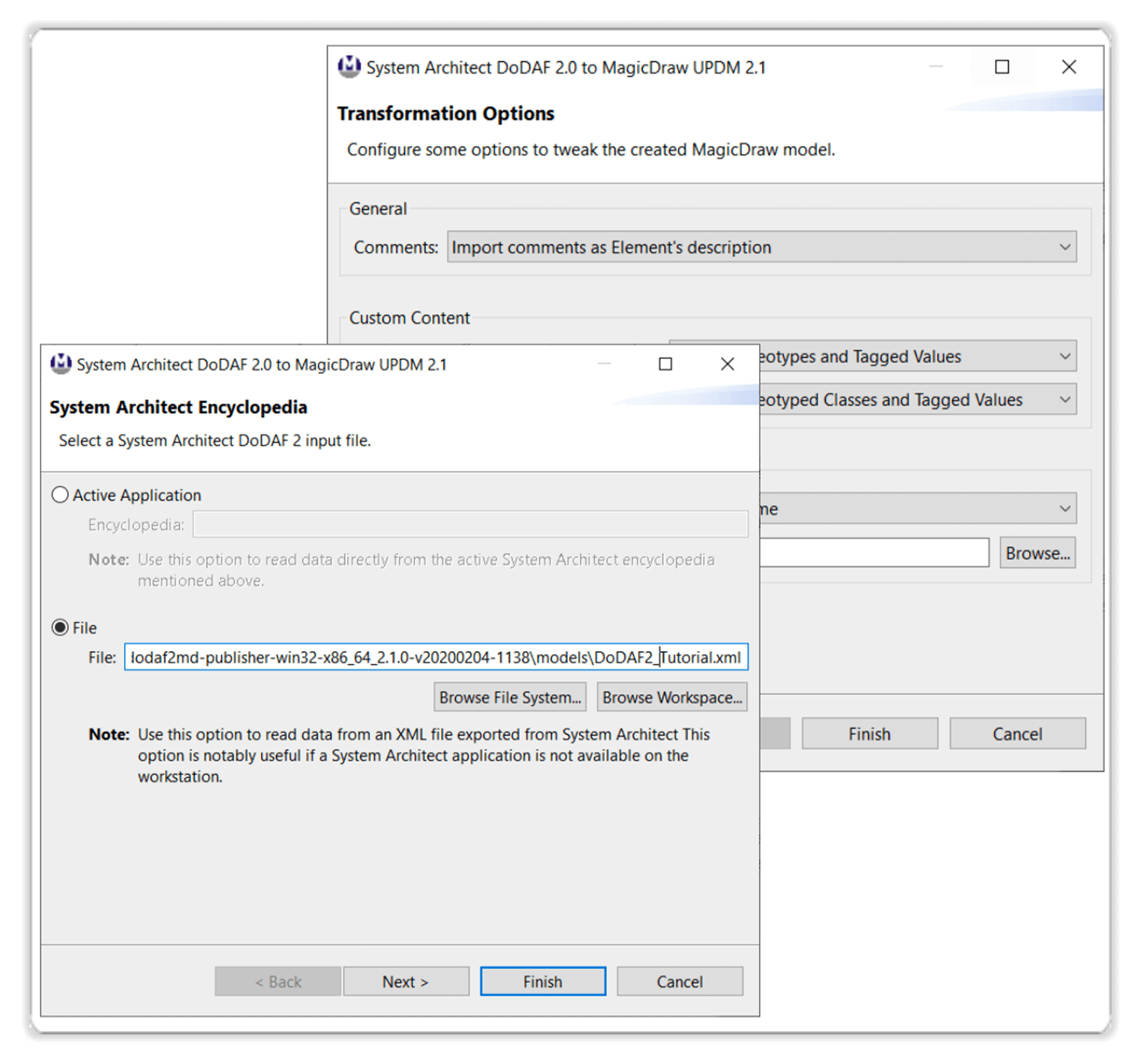 System Architect DoDAF 2.0 traceability log_Publisher for System Architect_SodiusWillert_2020
